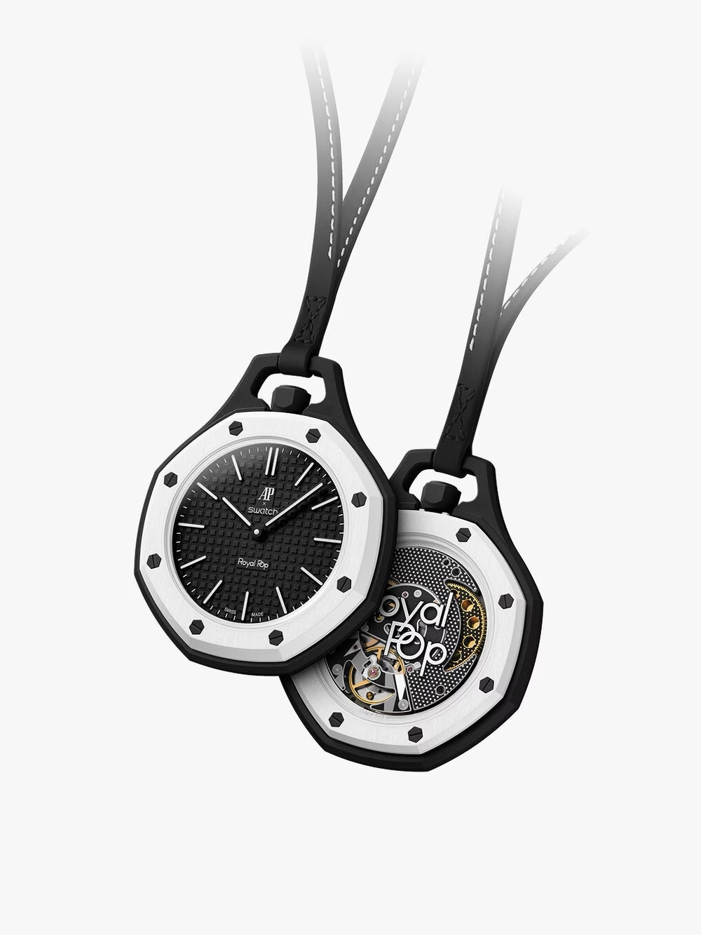 Audemars Piguet x Swatch Royal Pop Black and White Pendant Watch OCHO NEGRO AP